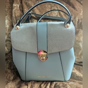 Viola Constellani Robin Egg Blue Coverable Backpack Handbag